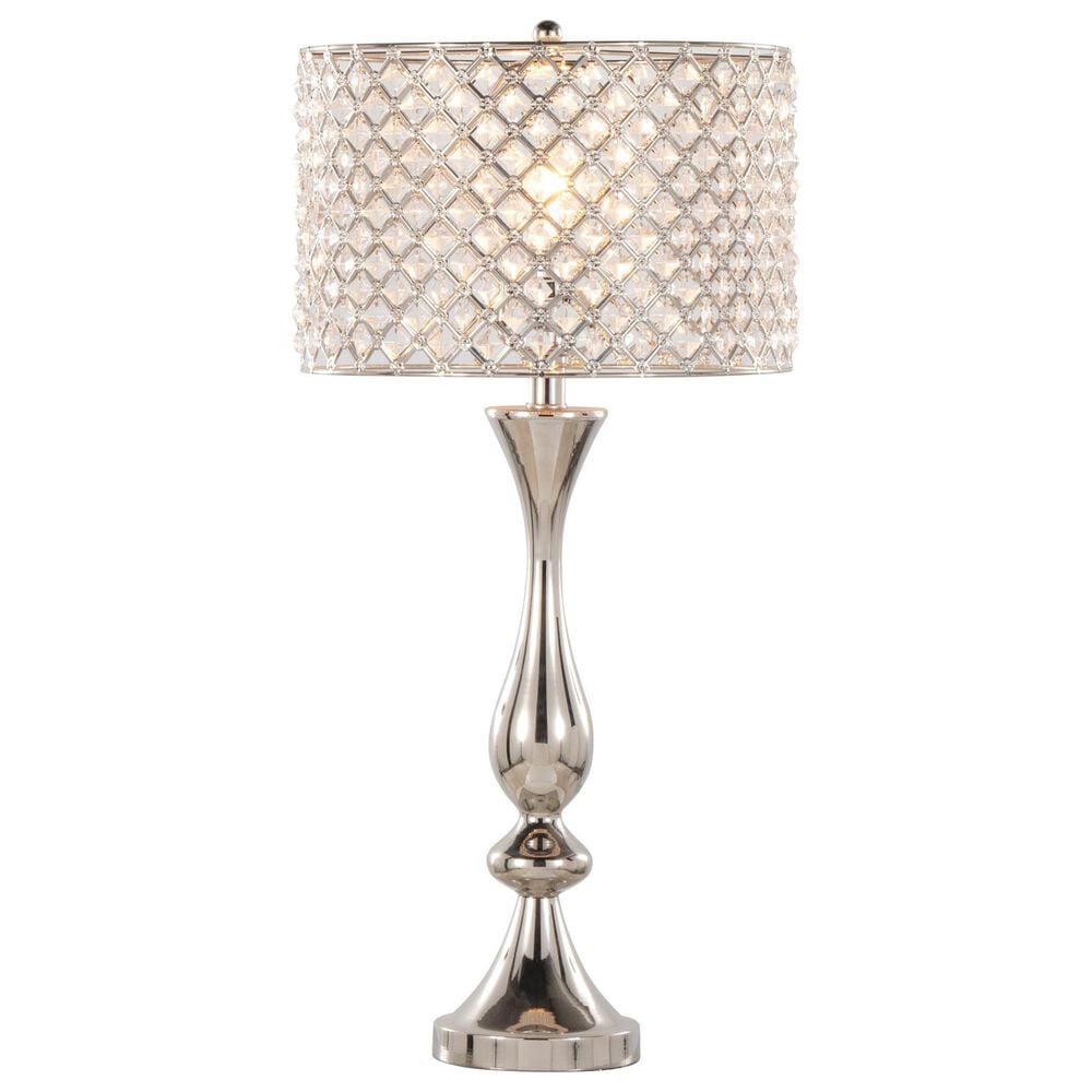 LumiSource Topaz Metal Table Lamp in Polished Nickel and Clear, , large