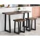 Steve Silver Jennings Live Edge Stool in Distressed Cherry and Ebony, , large