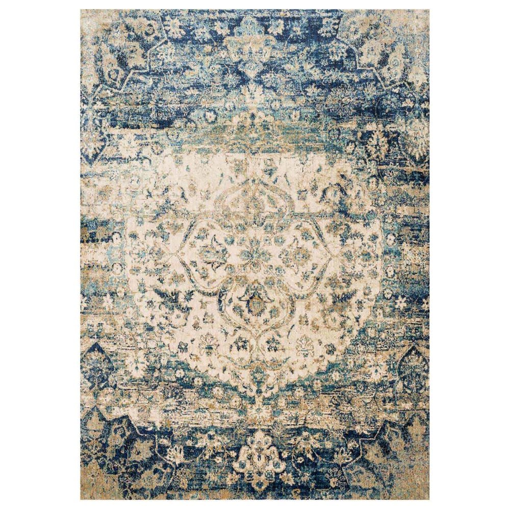 Loloi Anastasia 5"3" x 7"8" Blue and Ivory Area Rug, , large