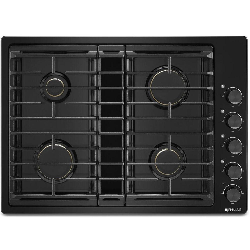 JennAir 30" JX3 Gas Downdraft Cooktop in Black Nebraska Furniture Mart