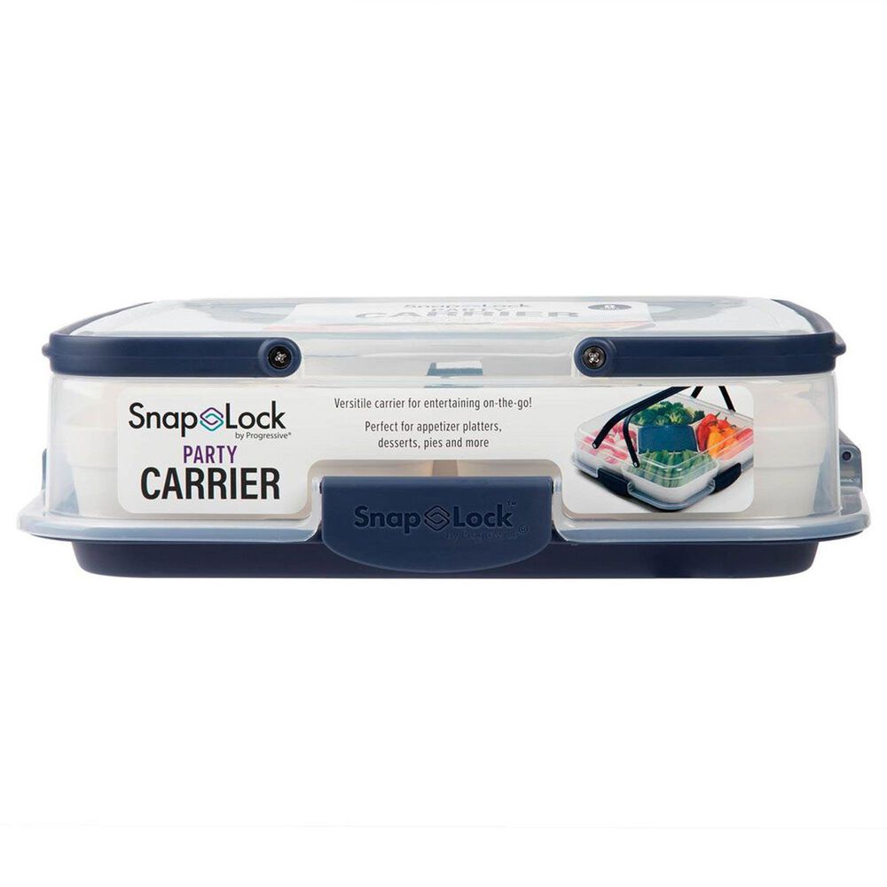 Progressive SnapLock Party Carrier with Ice Tray Lid and Dip Bowl in Clear, , large