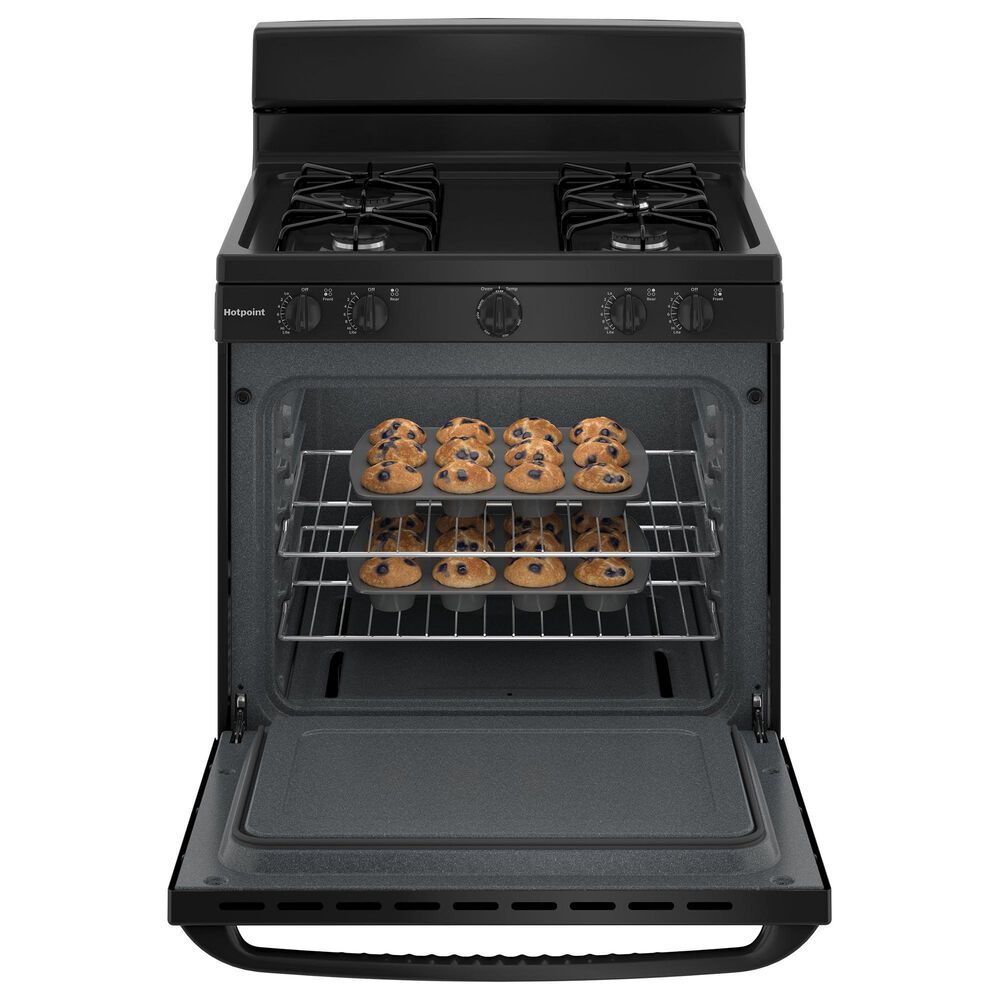 Hotpoint 30" Free-Standing Gas Range in Black, , large