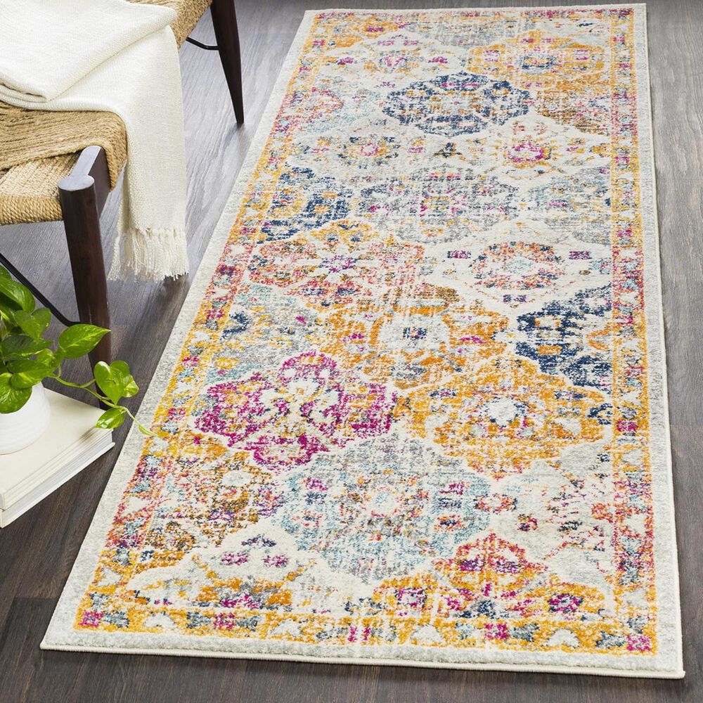 Surya Harput HAP-1018 2&#39;7&quot; x 10&#39;3&quot; Saffron, Orange and Blue Runner, , large