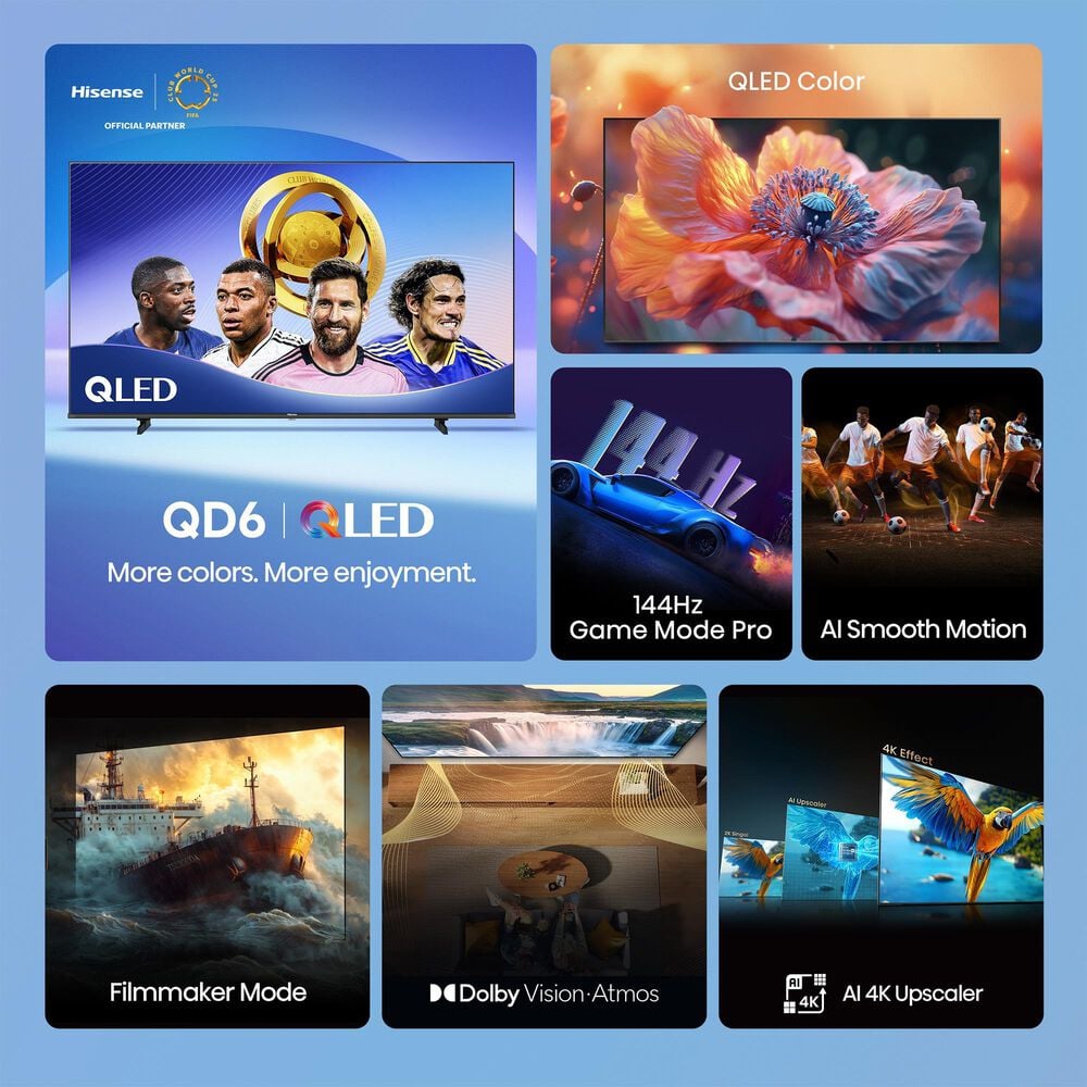 Hisense 100" Class QD6 Series QLED 4K in Black - Smart Fire TV, , large