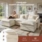 HOMLUX 107.87" Ultra-Comfort Chenille Sectional Sofa Set in White, , large