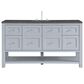 James Martin Vanities Breckenridge 60" Single Bathroom Vanity in Serenity Blue with 3 cm Parisien Bleu Quartz Top, Rectangular Sink and FreePower Wireless Charger, , large