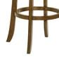 Armen Living Wren Swivel Bar Height Stool with Light Scone Upholstery in Sepia Brown, , large