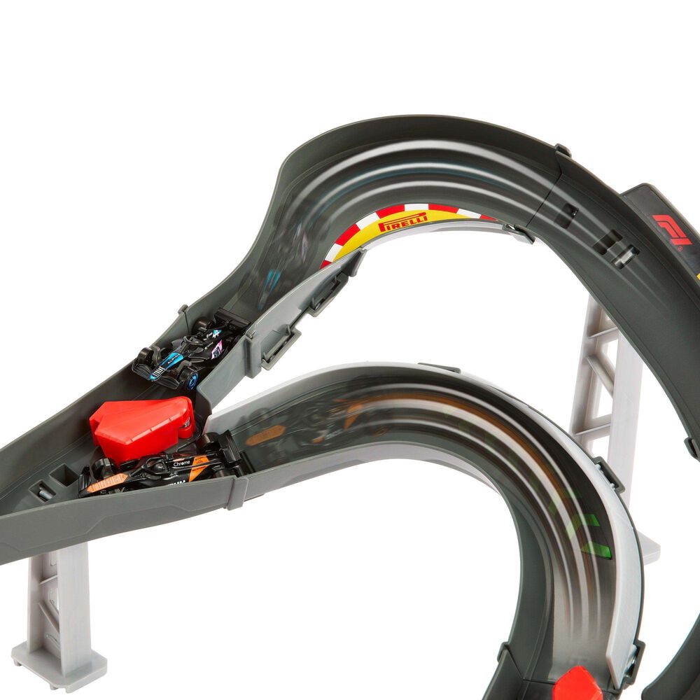Mattel Racing Formula 1 Sprint Race Circuit Track Set with 1:24 Scale Vehicles in Multicolor, , large