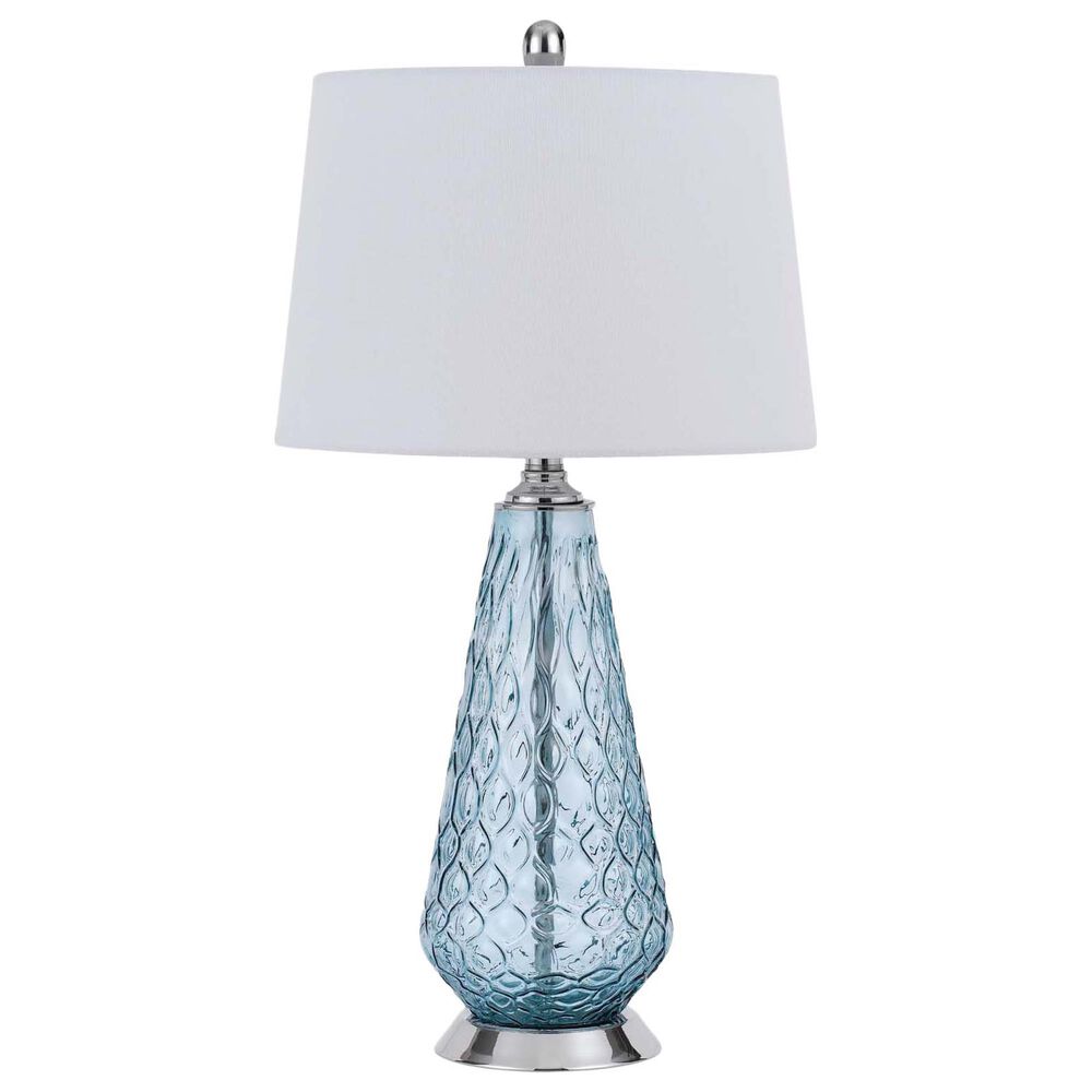 Cal Lighting Mayfield Table Lamp in Aqua Blue and Chrome, , large