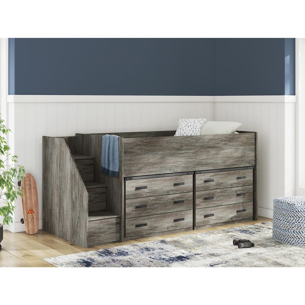 Ashley Frandern Twin Loft Bed in Gray, , large