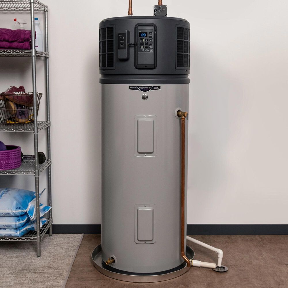 GE Profile GeoSpring 65-Gallon Smart Hybrid Heat Pump Water Heater in Gray, , large