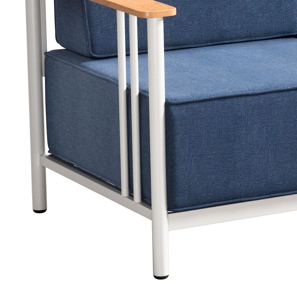 Sunwell Garden 3-Seater Patio Sofa in Blue, , large