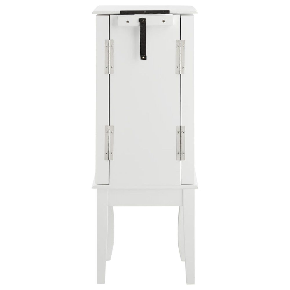 Linden Boulevard White 4 Drawer Jewelry Armoire in White, , large