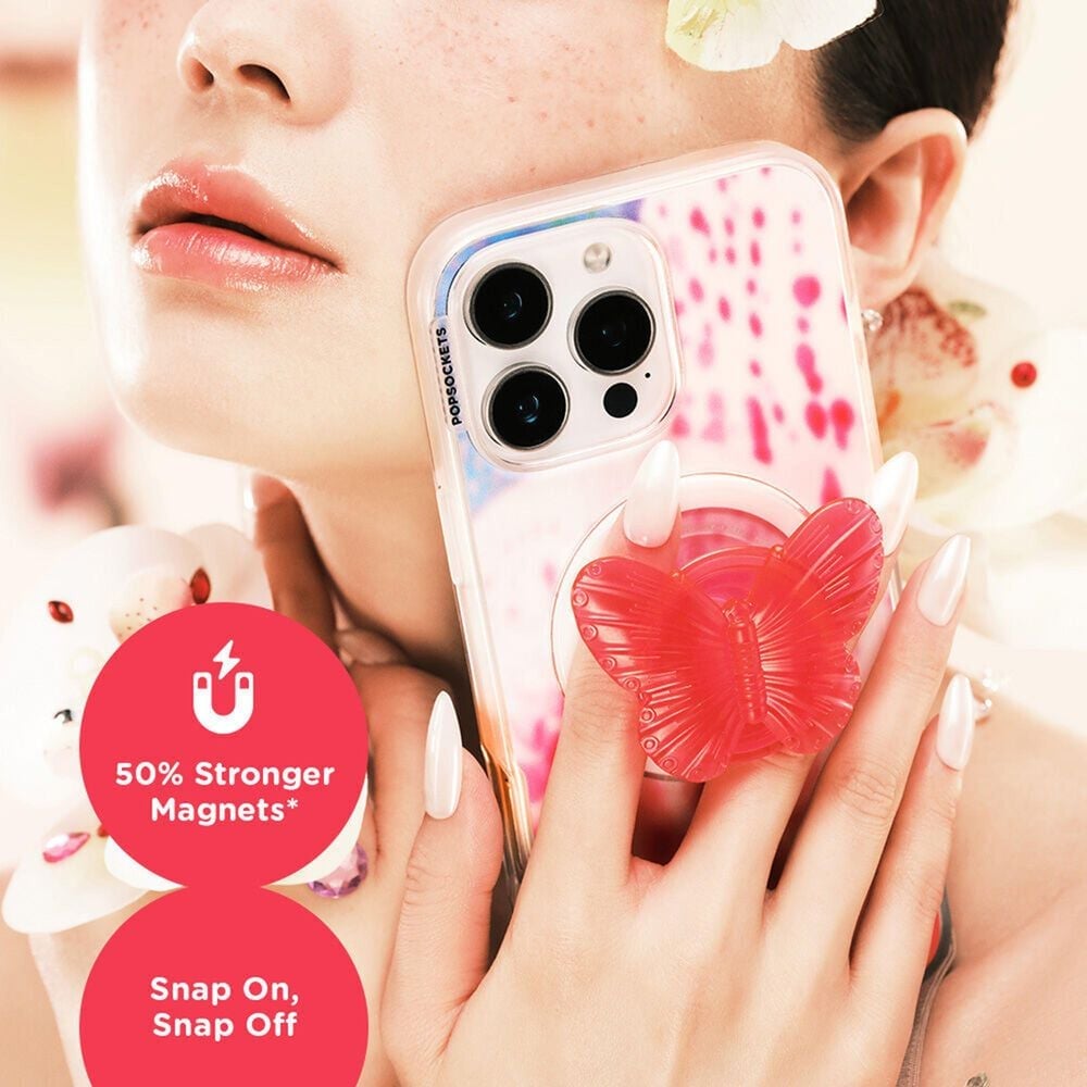 PopSockets MagSafe Circle PopGrip in Molded Butterfly Magenta, , large
