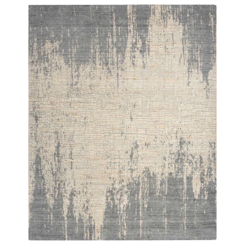 Nourison Harmony 9"9" x 13"9" Slate and Beige Area Rug, , large