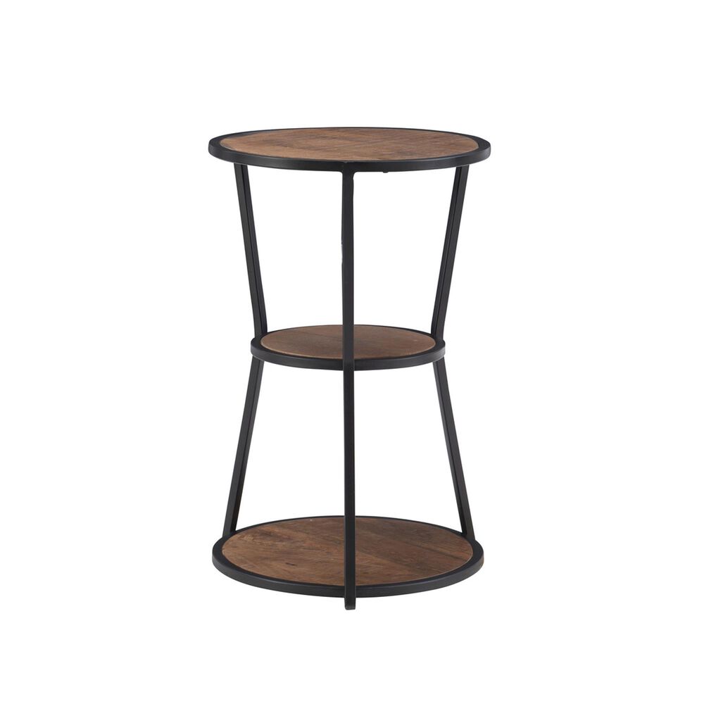 Parkerville Furniture Line Tiered Side Table in Brown and Black, , large