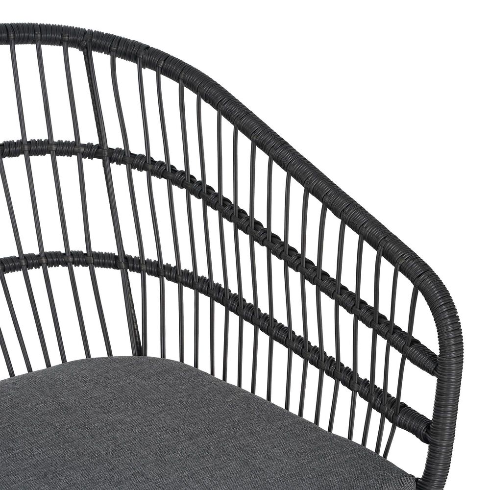 Hearth and Haven Terry Outdoor Dining Club Chair in Gray (Set of 2), , large