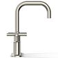 Kohler Purist Widespread Bathroom Sink Faucet with Cross Handles and High Gooseneck Spout in Vibrant Polished Nickel, , large