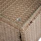 Furniture of America Nair 16" Square Patio End Table in Natural, , large