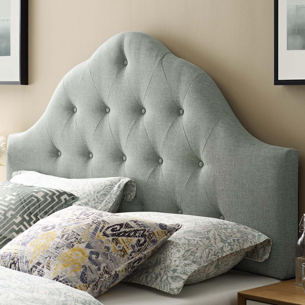 Modway Sovereign Upholstered Fabric Queen Headboard in Gray, , large