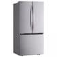 LG 21 cu.ft. 3 Door French Door, 33 wide Counter Depth, Non-Dispense, Dual Handle, Printproof Stainless Steel, , large