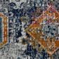 Amer Rugs Montana MON-13 7"6" Round Blue and Orange Area Rug, , large