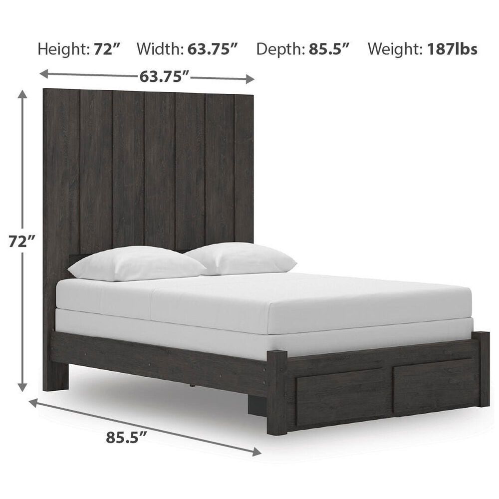 Ashley Fraluna Queen Panel Storage Bed  in Charcoal, , large