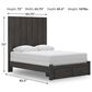 Ashley Fraluna Queen Panel Storage Bed  in Charcoal, , large