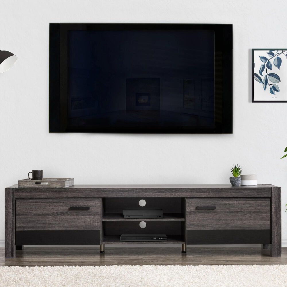 CorLiving Joliet 90" TV Console in Carbon Grey, , large