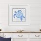 Paragon 29" Square Indigo Ocean Turtle Wall Art in Blue, , large