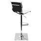 Lumisource Masters Swivel Adjustable Barstool with White Cushion in Chrome, , large