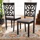 Baxton Studio Samwell Side Chair with Grey Cushion in Dark Brown (Set of 2), , large