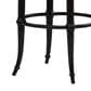 Armen Living Otis Bar Height Stool with Ivory Upholstery in Dark Brown, , large