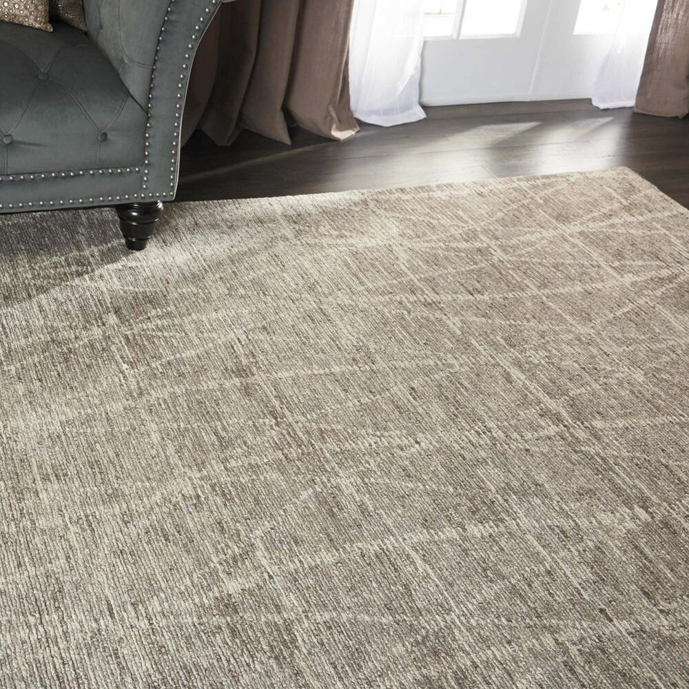 Nourison Ellora ELL02 5&#39;6&#39;&#39; x 7&#39;5&#39;&#39; Sand Area Rug, , large