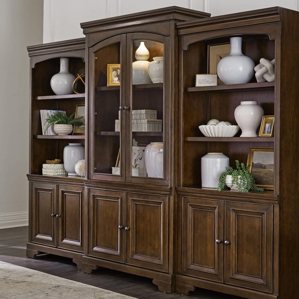 Riva Ridge Arlington Display Cabinet in Classic Brown, , large