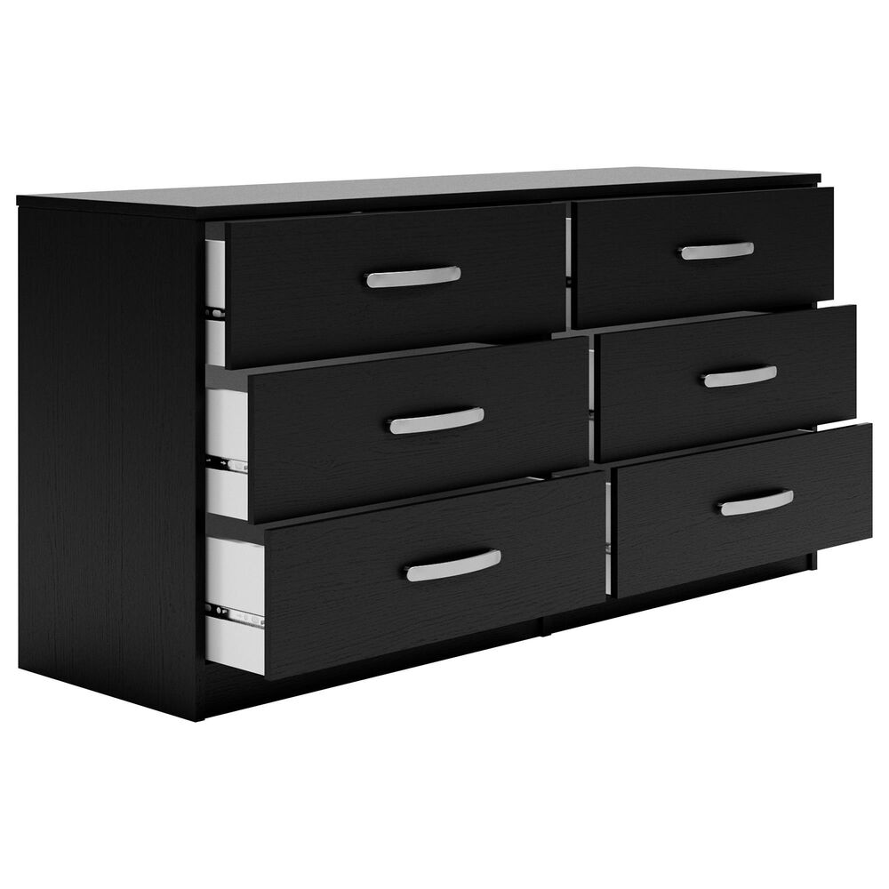 Ashley Finch 6-Drawer Dresser in Black, , large