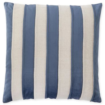 K & K Interiors 20" Square Throw Pillow in Blue and Natural, , large