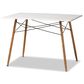Baxton Studio Wayne 5-Piece Dining Set in White, , large