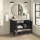 James Martin Vanities Myrrin 36" Vanity in Carbon Oak with 3 cm Victorian Silver Quartz Top, , large