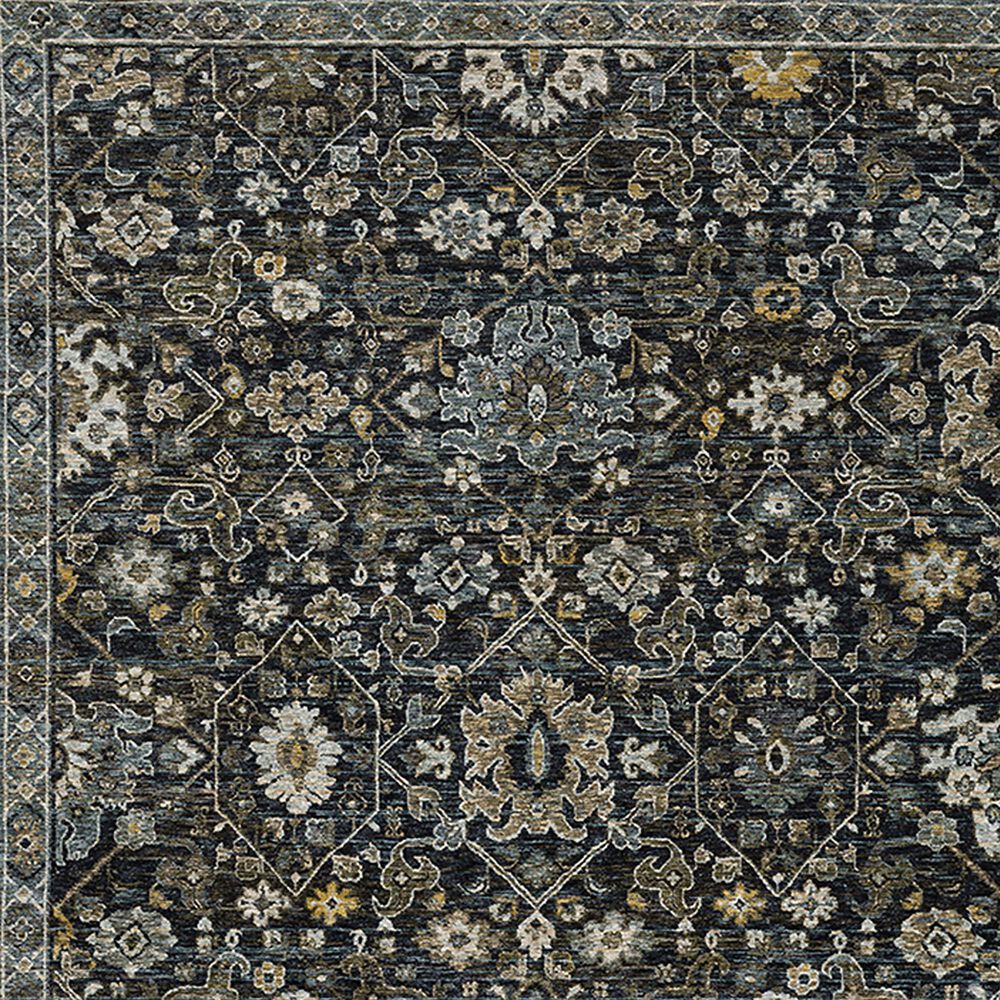 Oriental Weavers Aberdeen Floral Bust 2&#39;3&quot; x 7&#39;6&quot; Blue Runner, , large