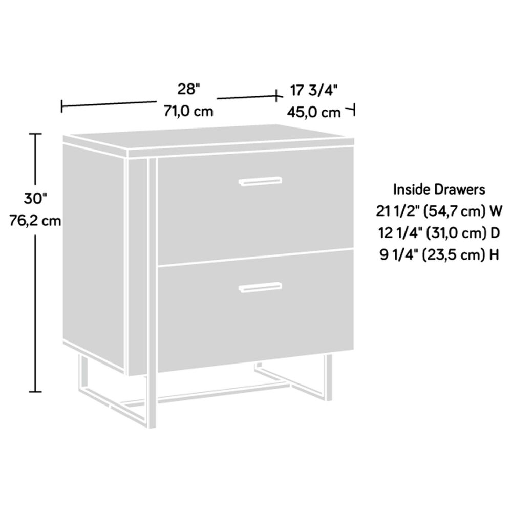 Sauder Walter Heights 2Drawer Lateral File in Blade Walnut and