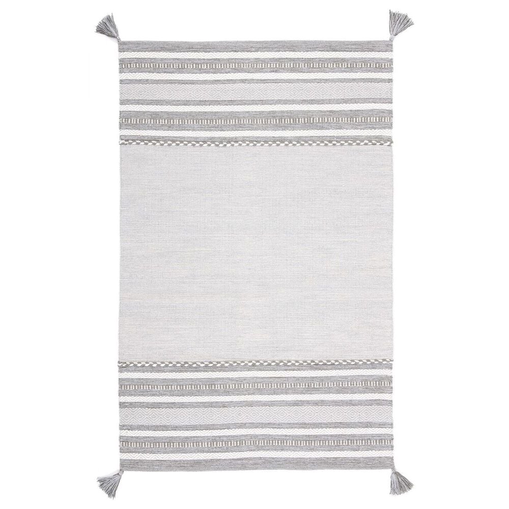 Safavieh Montauk MTK215F 4" x 6" Grey and Ivory Area Rug, , large