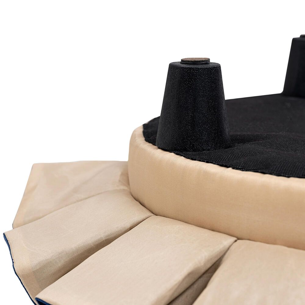 Jennifer Taylor Home Roquefort 24.5" Dog Sofa Bed with Box-Pleated Skirt in Navy Blue, , large