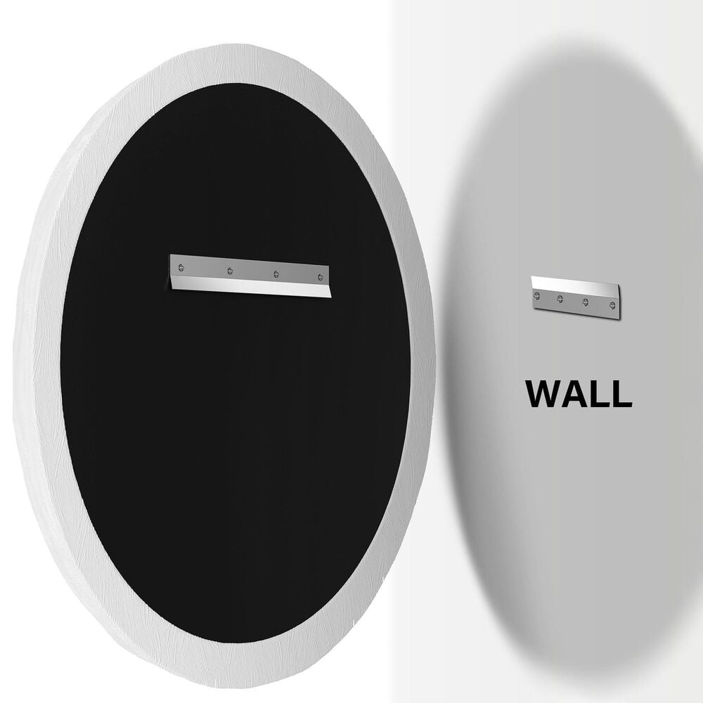 James Martin Terra 30&quot; Round Mirror in Limestone, , large