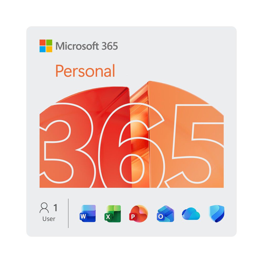 Microsoft 365 Personal includes 1 TB of cloud storage, advanced security, and innovative apps with Microsoft Copilot. For 1 person., , large