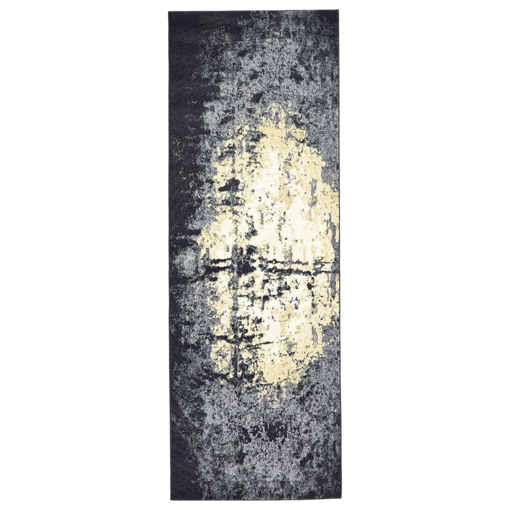 Feizy Rugs Bleecker 3590F 2'10" x 7'10" Charcoal Runner, , large