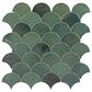Dal-Tile Miramo Reef 3" Fan Undulated on 13.25" x 12.75" Ceramic Mosaic Sheet, , large