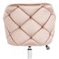 Impressions Vanity Pearl Tufted Vanity Chair with Pink Cushion in Silver, , large