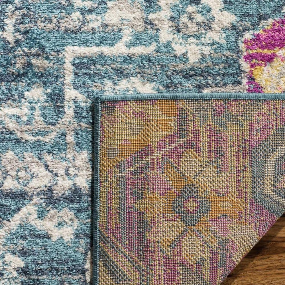 Safavieh Madison MAD119C 2&#39;3&quot; x 6&#39; Blue and Fuchsia Runner, , large