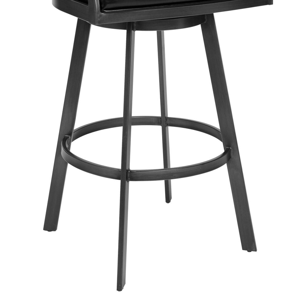 Blue River Dione 30&quot; Swivel Barstool in Vintage Black, , large